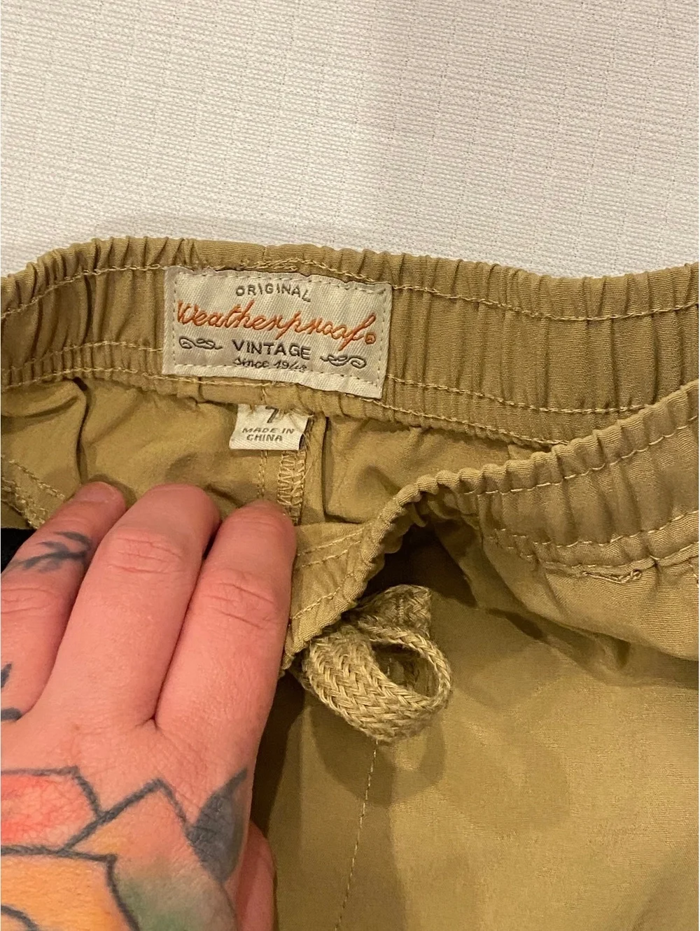 Weathersproof Vintage boy Cargo Shorts Khaki Size 7